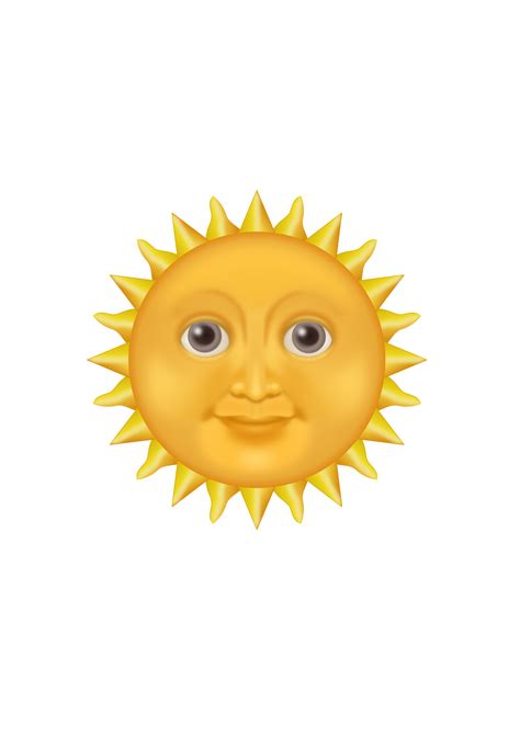 Iphone Sun Emoji Transparent Background - Kalehceoj gambar png
