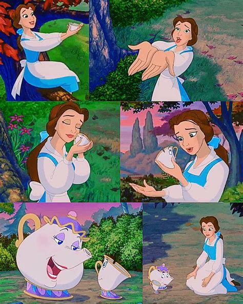 Belle Singing A Little Ditty To Chip And Mrs Potts With The Latter