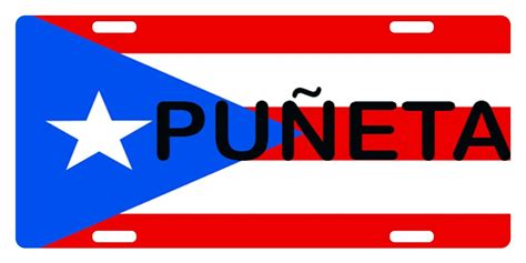 Puerto Rico Flag Puñeta 6 X 12 License Plate Pr Boricua Sign Emblem