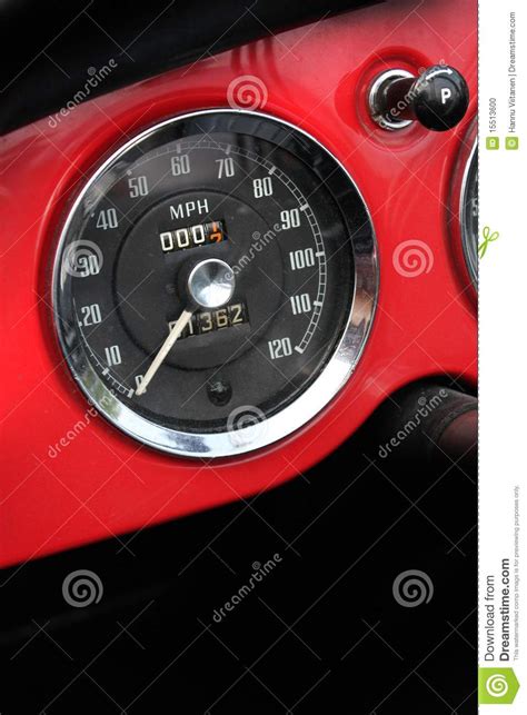 Classic Car Speedometer Stock Photo Image Of Dashboard 15513600