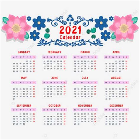 Calendario 2021 Español Calendario 2021 Png Imagenes Transparentes