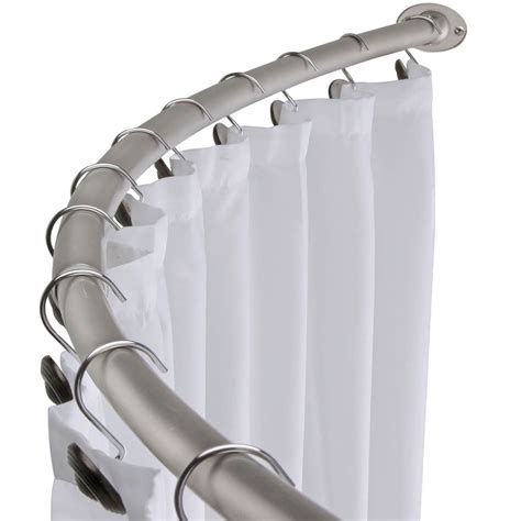 The circular shower curtain rods are also known as carousel ones. Types of Ceiling Mount Shower Curtain Rod - HomesFeed