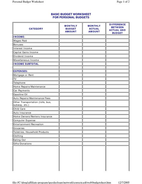 Easy Spreadsheet For Monthly Bills — Db