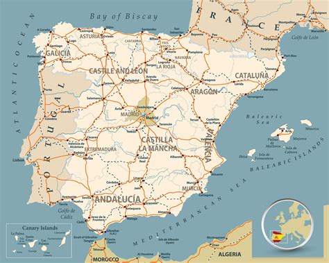 Detailed Map Of Spain With Cities And Towns Image Search Results Mapas