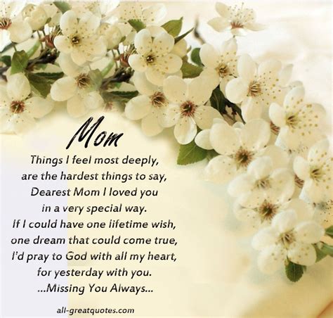 Mother Grief Cards Mother In Heaven Cards Mom I Miss You Birthday In