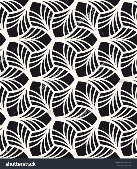 Vector Seamless Pattern Monochrome Graphic Design Decorative