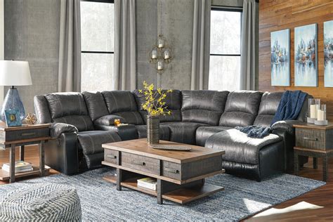 Buy Ashley Nantahala Reclining Sectional 6 Pcs Left Hand Chase In Slate