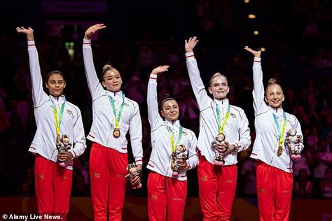England Win Gold In The Womens Team Gymnastics As Ondine Achampong Nails Her Pivotal Final