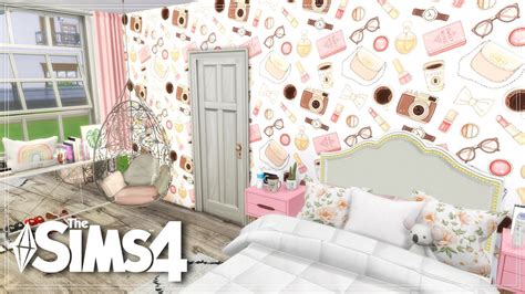 The Sims 4 Room Build Teen Bedroom Youtube
