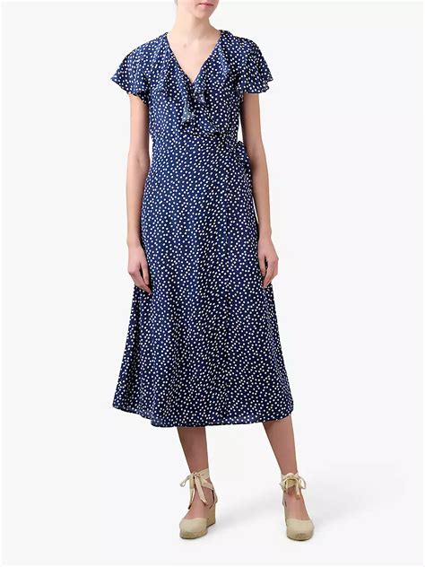 lily and lionel trixie polka dot silk dress blue at john lewis and partners