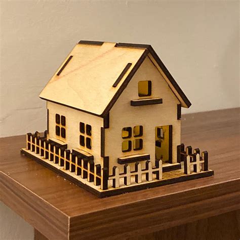 Laser Cut House Template Cdr File Free Download Vecto
