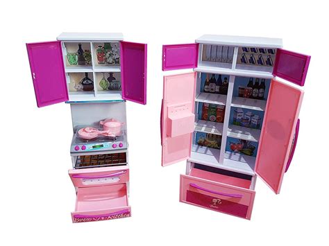 Viru Pink Plastic Barbie Kitchen Set Toy With Lights And Music Buy Viru Pink Plastic Barbie