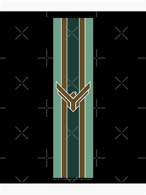 Dune House Atreides Banner Stripes Green Poster For Sale By