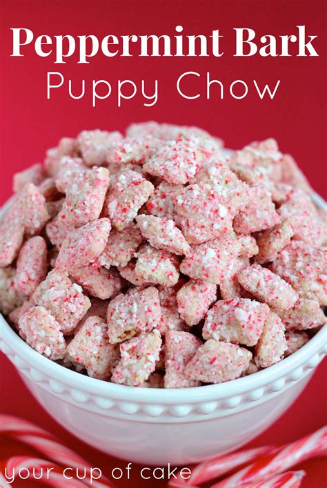 5 cups rice chex cereal. Peppermint Bark Puppy Chow Muddy Buddies - Your Cup of Cake