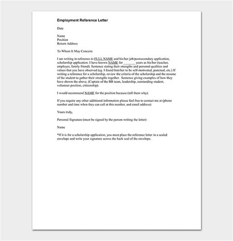Letter of recommendation for visa application from the employer. Employment Reference Letter: How to Write (with Sample ...