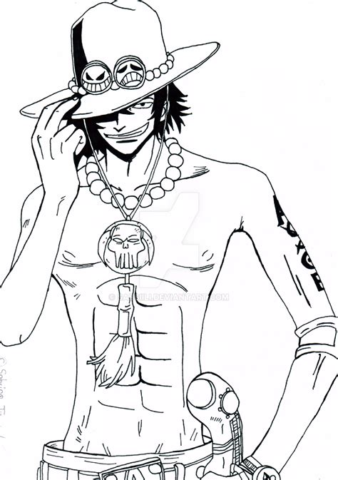 Portgas D Ace From One Piece To Color Portgas D Ace Coloring Pages The Best Porn Website