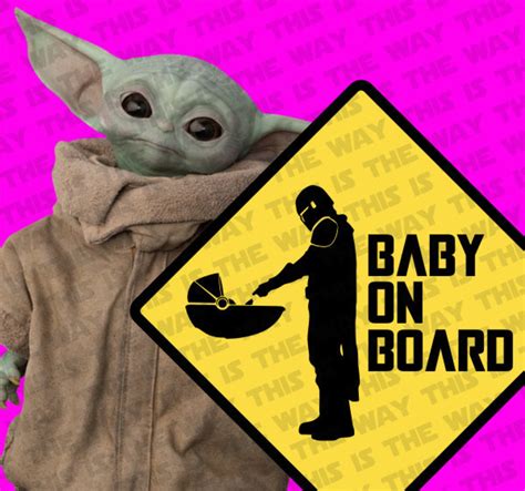 Grogu Car Sticker Window Decal Baby Yoda Mandalorian Baby On Etsy Uk