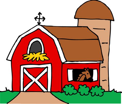 Barn Silo Farm Clip Art Barn Cliparts Template Png Download 5583