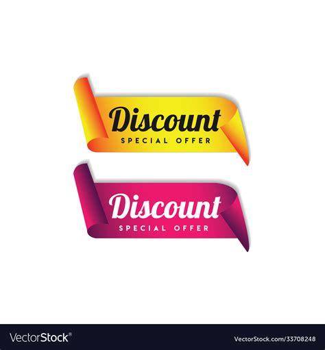Discount Special Offer Label Logo Template Design Vector Image