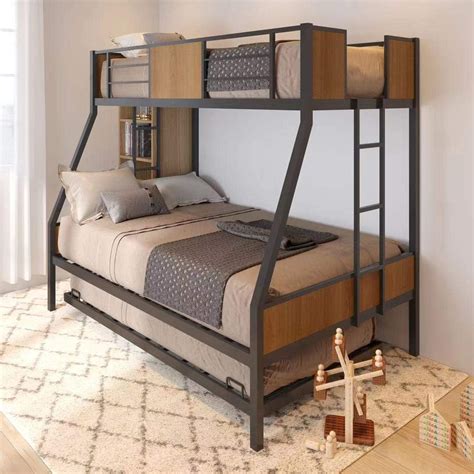 Olela Twin Over Full Bunk Beds With Trundle Bedheavy Duty Metal Bed Frame With