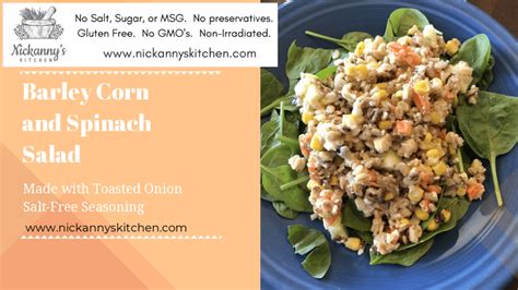 Working with fmcna dietitians, he developed recipes that meet renal diet standards without sacrificing taste. Barley Corn and Spinach Salad ZYD Recipes | Renal Diet ...