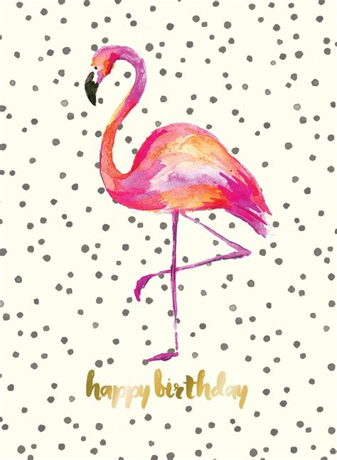 Flamingo Birthday Card The Paperdashery Happy Birthday Wallpaper Flamingo Happy Birthday