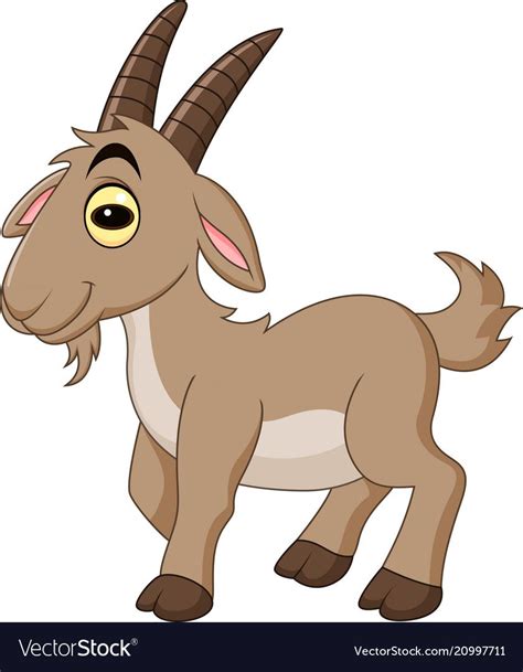 Cartoon Goat Isolated On White Background Download A Free Preview Or