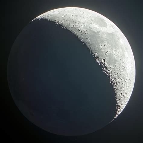 Tonights Waxing Crescent Moon In Hdr Astrophotography