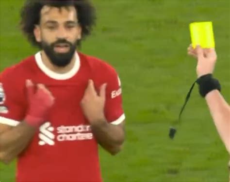 Video Mo Salah S Reaction To His Yellow Card V Arsenal Was Very Relatable