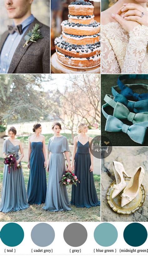 Teal And Midnight Green Wedding Colour Theme
