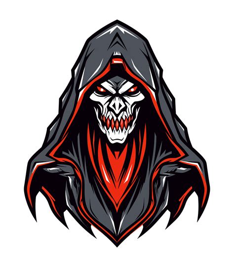 Embrace the darkness with a chilling vector clip art illustration of