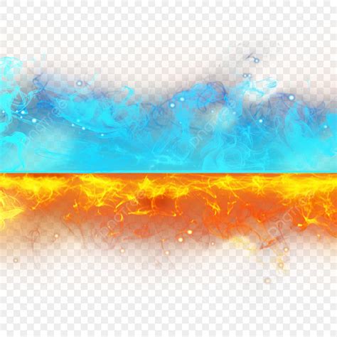 Fire And Ice Clipart Transparent Background Creative Texture Ice And