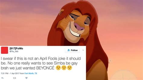 It Turns Out Homophobes Couldnt Handle Simba Being Gay In The Lion