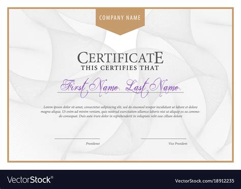 Certificate Template Diploma Currency Border Vector Image