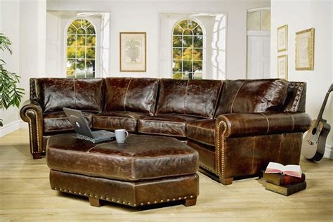 Rustic Leather Sectional Sofa Sofa Living Room Ideas