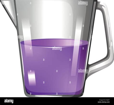 Purple Liquid In Beaker Illustration Stock Vector Image And Art Alamy