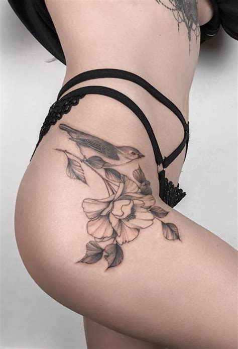 Inspirational Flower Hip Thigh Tattoo Design Ideas For Sexy Woman