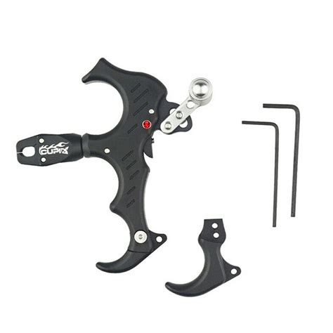 Compound Archery Bow Release Aids 3 Or 4 Finger Grip Thumb Caliper