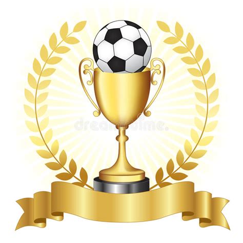 soccer championship gold trophy stock images image