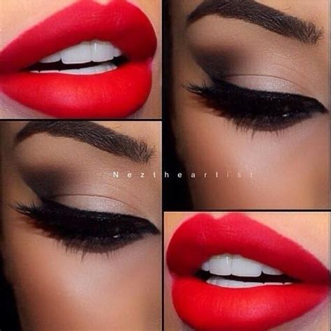 Makeup Ideas With Red Lipstick Liked On Polyvore Featuring Beauty