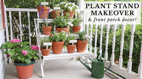 Plant Stand Makeover And Front Porch Decor Youtube