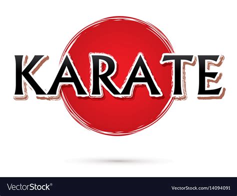 Karate Font Design Royalty Free Vector Image Vectorstock