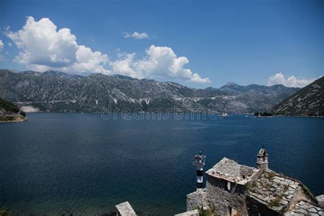 Beautiful Landscape With Lake And Mountains Boko Kotor Montenegro
