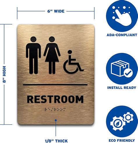 Buy Menwheelchair Bathroom Sign By Gds Ada Compliant Wheelchair