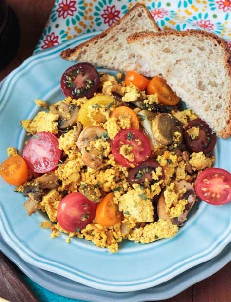 Easy Tofu Scramble With Mushrooms A Hearty Protein Packed Plant