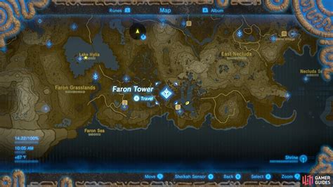 The Legend Of Zelda Breath Of The Wild Towers And Shrines Faron