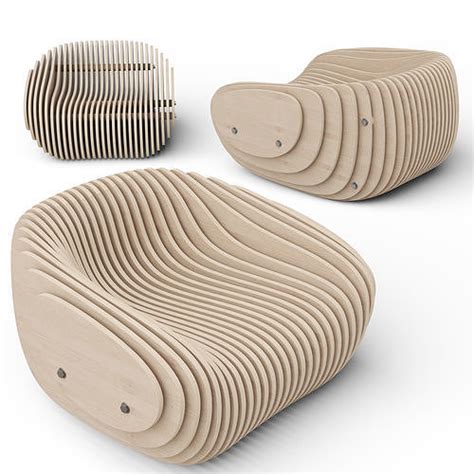 Parametric Armchair A 1 Cnc Files For Cutting And 3d Model 3d Model