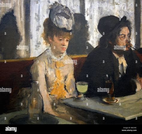 Dans Un Café Absinthe 1875 Ou 1876 Edgar Degas Détail Musée D
