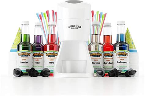 Hawaiian Shaved Ice S900a Shaved Ice And Snow Cone Machine With 6 Flavor Syrup Pack