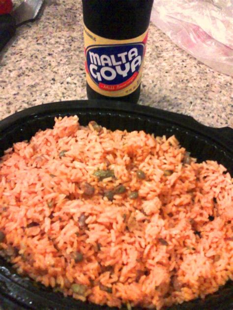 Puerto rican food near me. arroz con gandules y malta --Puerto Rican Food #yumm ...